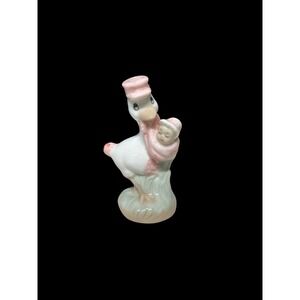 Vtg 23 Ceramic Stork Figurine w/ Baby Girl Pink 4" Baby Shower party favors